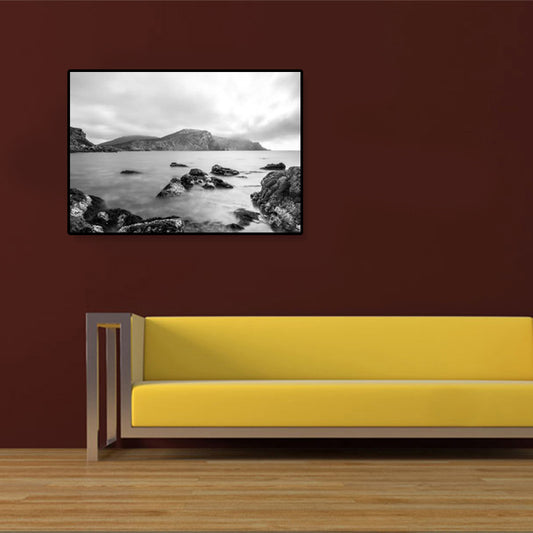 Modernism Photograph Seascape Art Print Canvas Textured Dark Color Wall Decor for Home Clearhalo 'Art Gallery' 'Canvas Art' 'Contemporary Art Gallery' 'Modern' Arts' 1809431