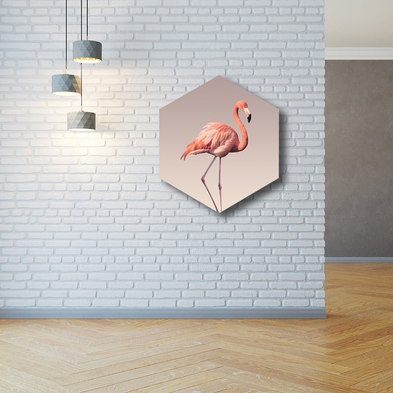 Flamingo Canvas Print House Interior Photography Tropical Animal Wall Art in Pink, Textured Pink Clearhalo 'Art Gallery' 'Canvas Art' 'Coastal Art Gallery' 'Tropical' Arts' 1809445