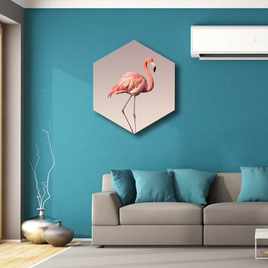 Flamingo Canvas Print House Interior Photography Tropical Animal Wall Art in Pink, Textured Clearhalo 'Art Gallery' 'Canvas Art' 'Coastal Art Gallery' 'Tropical' Arts' 1809446