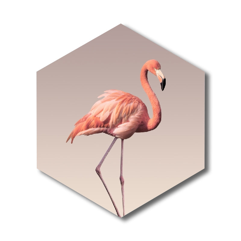 Flamingo Canvas Print House Interior Photography Tropical Animal Wall Art in Pink, Textured Clearhalo 'Art Gallery' 'Canvas Art' 'Coastal Art Gallery' 'Tropical' Arts' 1809448