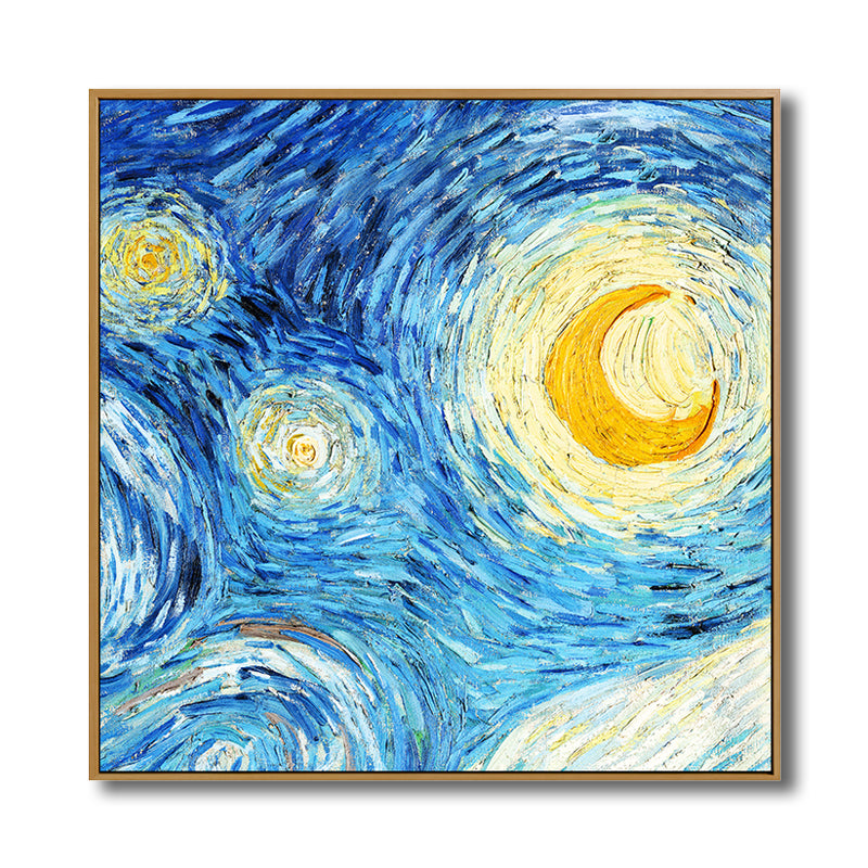 Van Gogh Starry Sky Canvas Art Kids Style Textured Painting Wall Decor for Living Room Clearhalo 'Art Gallery' 'Canvas Art' 'Kids' Arts' 1809568