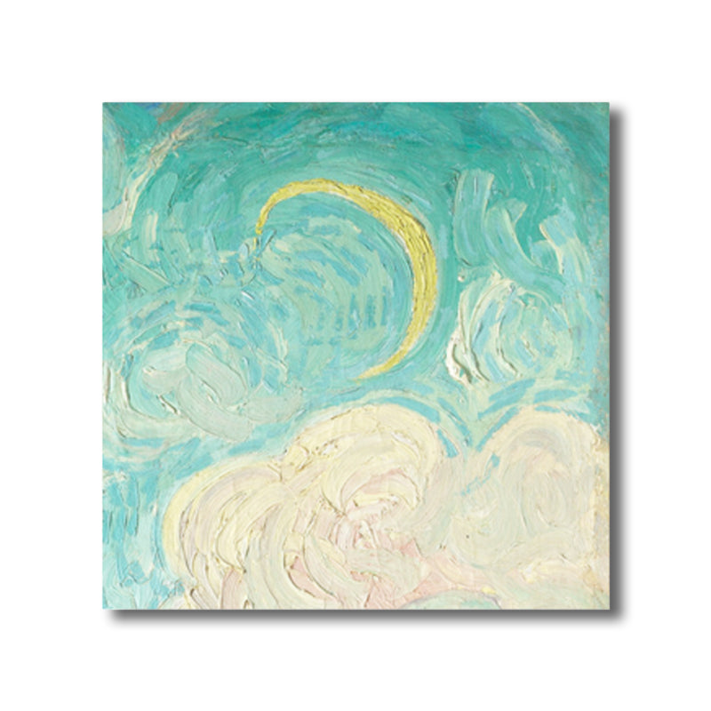 Van Gogh Starry Sky Canvas Art Kids Style Textured Painting Wall Decor for Living Room Clearhalo 'Art Gallery' 'Canvas Art' 'Kids' Arts' 1809575