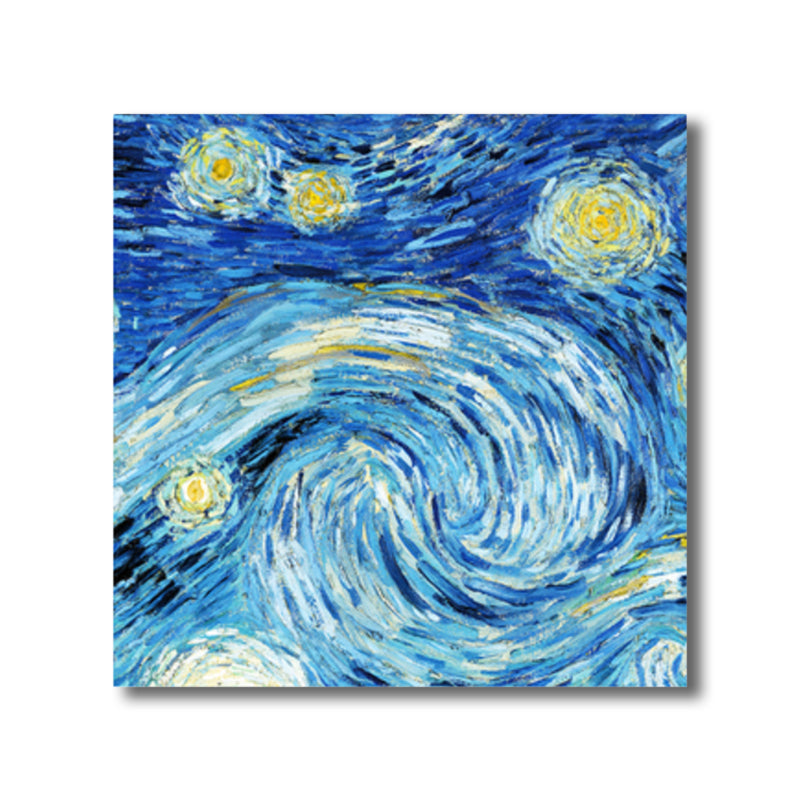 Van Gogh Starry Sky Canvas Art Kids Style Textured Painting Wall Decor for Living Room Clearhalo 'Art Gallery' 'Canvas Art' 'Kids' Arts' 1809579
