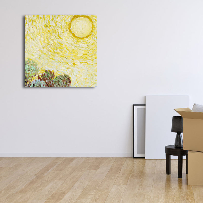 Van Gogh Starry Sky Canvas Art Kids Style Textured Painting Wall Decor for Living Room Clearhalo 'Art Gallery' 'Canvas Art' 'Kids' Arts' 1809585