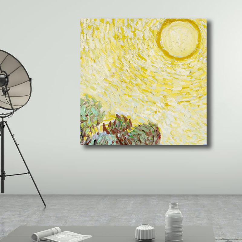 Van Gogh Starry Sky Canvas Art Kids Style Textured Painting Wall Decor for Living Room Clearhalo 'Art Gallery' 'Canvas Art' 'Kids' Arts' 1809586