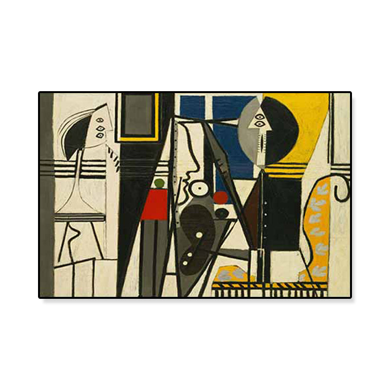 Cubism Unique Pattern Canvas Print Abstract Light Color Boys Bedroom Wall Art Decor Clearhalo 'Arts' 'Canvas Art' 1809595