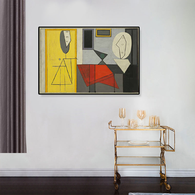 Cubism Unique Pattern Canvas Print Abstract Light Color Boys Bedroom Wall Art Decor Clearhalo 'Arts' 'Canvas Art' 1809602