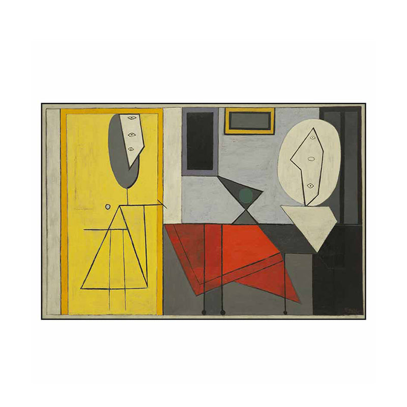 Cubism Unique Pattern Canvas Print Abstract Light Color Boys Bedroom Wall Art Decor Clearhalo 'Arts' 'Canvas Art' 1809603