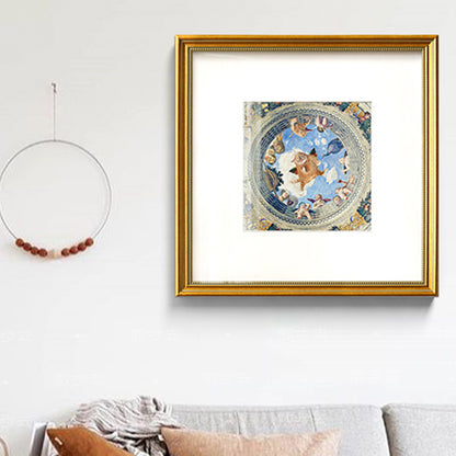 Kids Angel Cat Drawing Canvas Yellow Textured Wall Art Decor for Childrens Bedroom Yellow Clearhalo 'Art Gallery' 'Canvas Art' 'Kids' Arts' 1809825