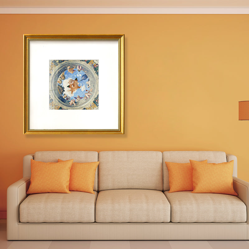 Kids Angel Cat Drawing Canvas Yellow Textured Wall Art Decor for Childrens Bedroom Clearhalo 'Art Gallery' 'Canvas Art' 'Kids' Arts' 1809827