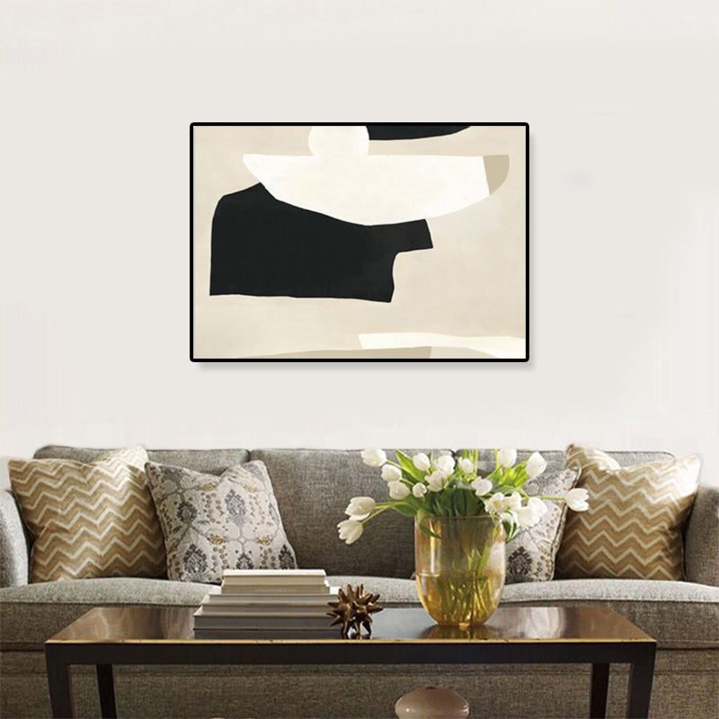 Abstract Expressionism Novel Pattern Wrapped Canvas Soft Color Guest Room Painting Black Clearhalo 'Arts' 'Canvas Art' 1809831