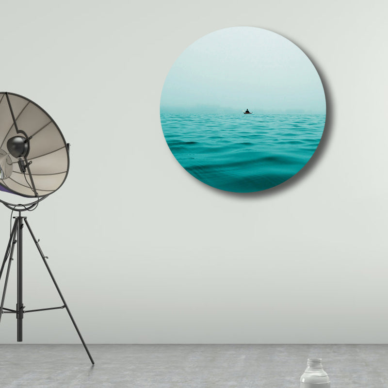 Photo Ocean View Art Print Contemporary Canvas Wall Decor in Soft Color for Play Room Clearhalo 'Art Gallery' 'Canvas Art' 'Coastal Art Gallery' 'Nautical' Arts' 1809855