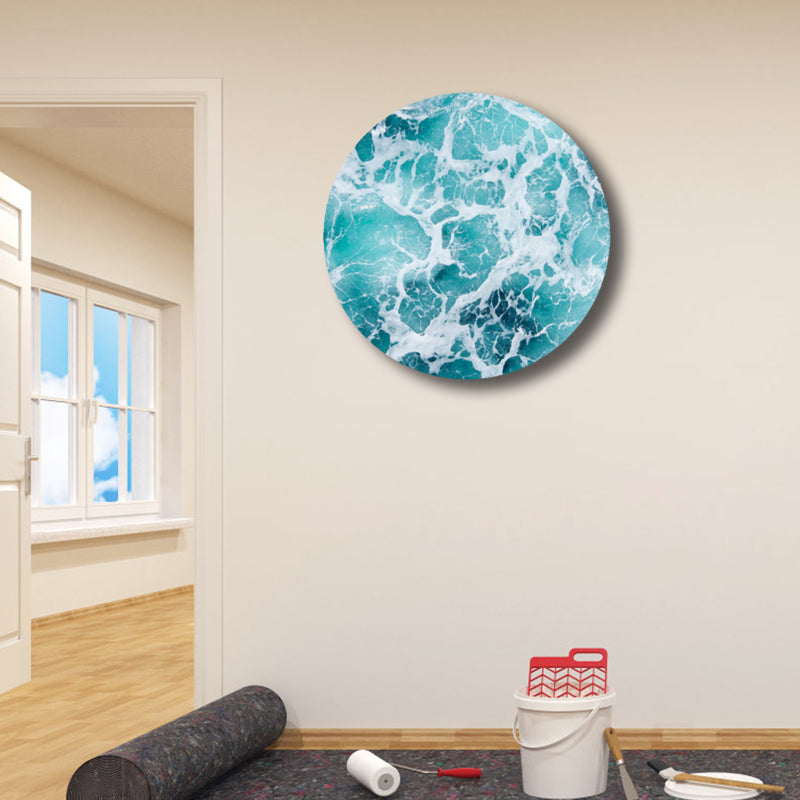 Photo Ocean View Art Print Contemporary Canvas Wall Decor in Soft Color for Play Room Blue Clearhalo 'Art Gallery' 'Canvas Art' 'Coastal Art Gallery' 'Nautical' Arts' 1809862