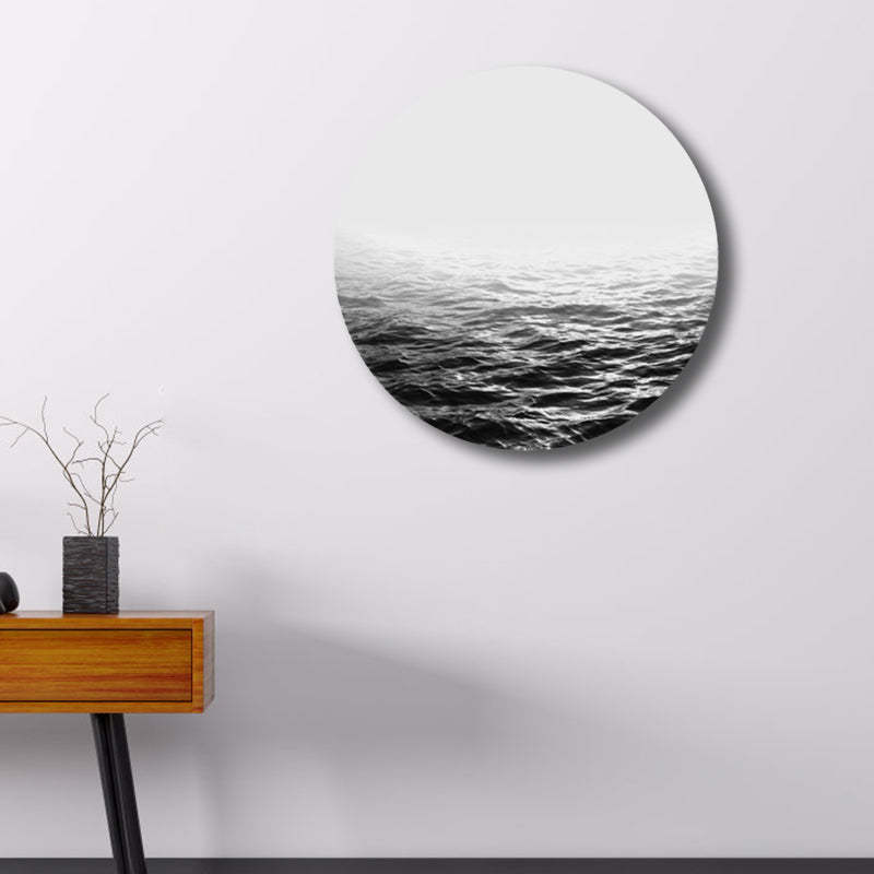 Photo Ocean View Art Print Contemporary Canvas Wall Decor in Soft Color for Play Room Grey Clearhalo 'Art Gallery' 'Canvas Art' 'Coastal Art Gallery' 'Nautical' Arts' 1809866