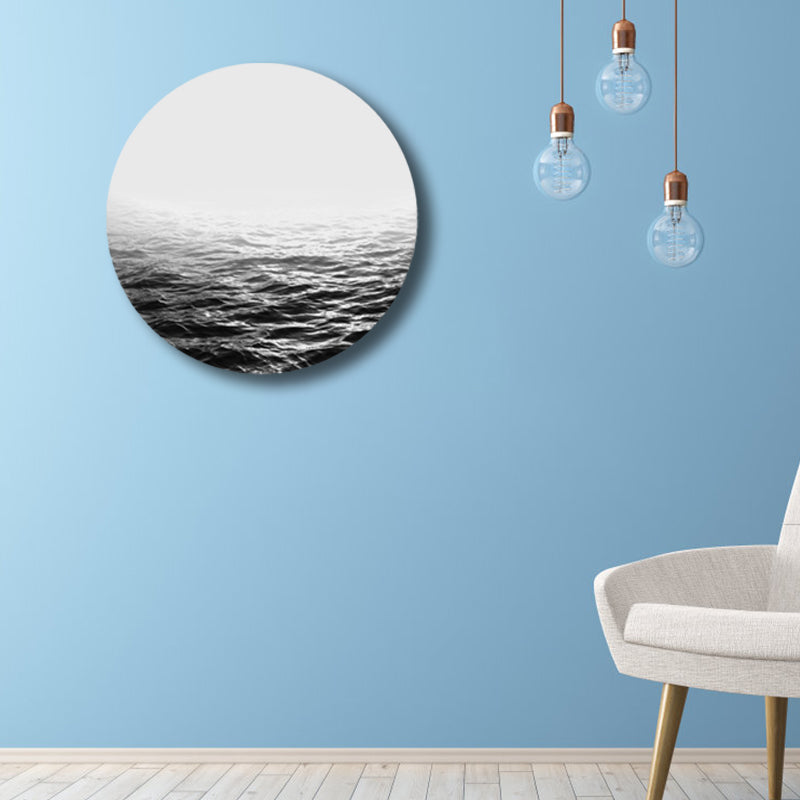 Photo Ocean View Art Print Contemporary Canvas Wall Decor in Soft Color for Play Room Clearhalo 'Art Gallery' 'Canvas Art' 'Coastal Art Gallery' 'Nautical' Arts' 1809868