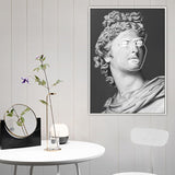 Grey Plaster Greek Statue Art Print Textured Modern Style Living Room Wall Decor Clearhalo 'Arts' 'Canvas Art' 1809894