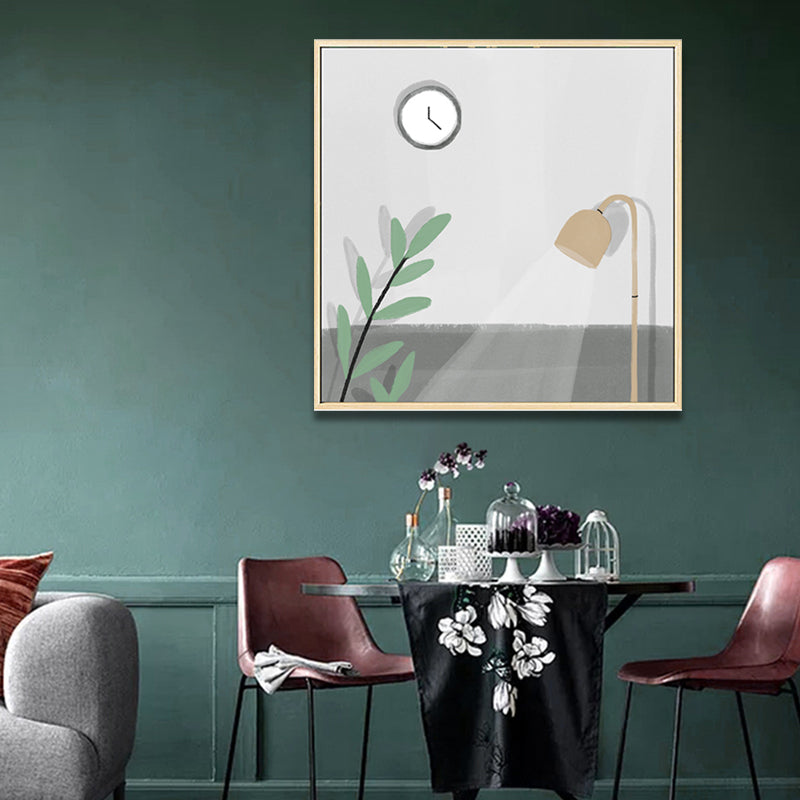 Tela naturalistica elistica Nordic Still Life Stampa di arte da parete testurizzata per soggiorno