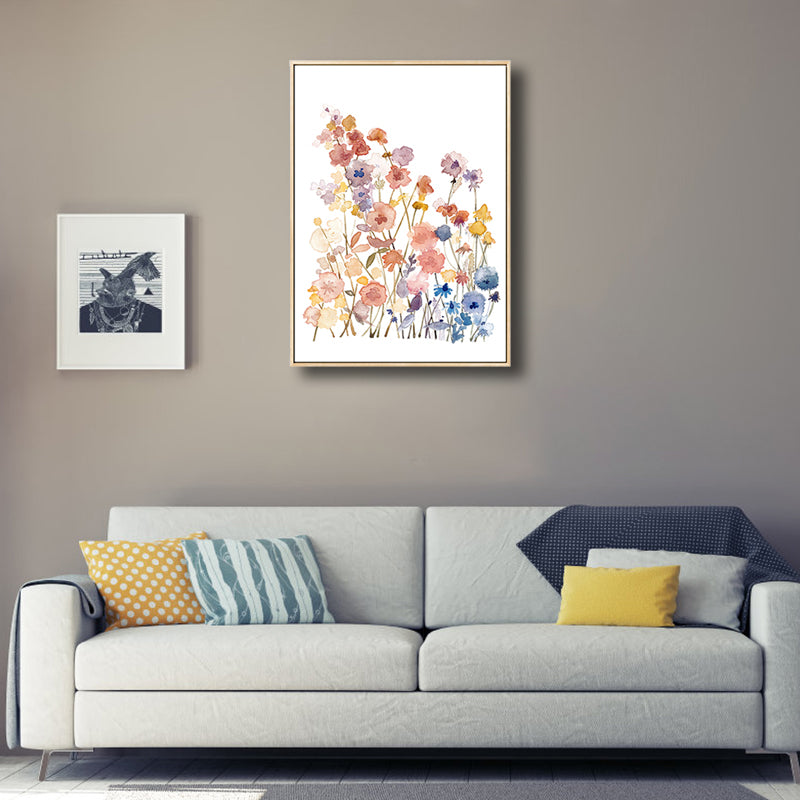 Rustic Flower Blossom Canvas Print Soft Color Living Room Wall Art Decor, Textured Clearhalo 'Art Gallery' 'Canvas Art' 'Country Art Gallery' 'French Country' 'Rustic' Arts' 1809923