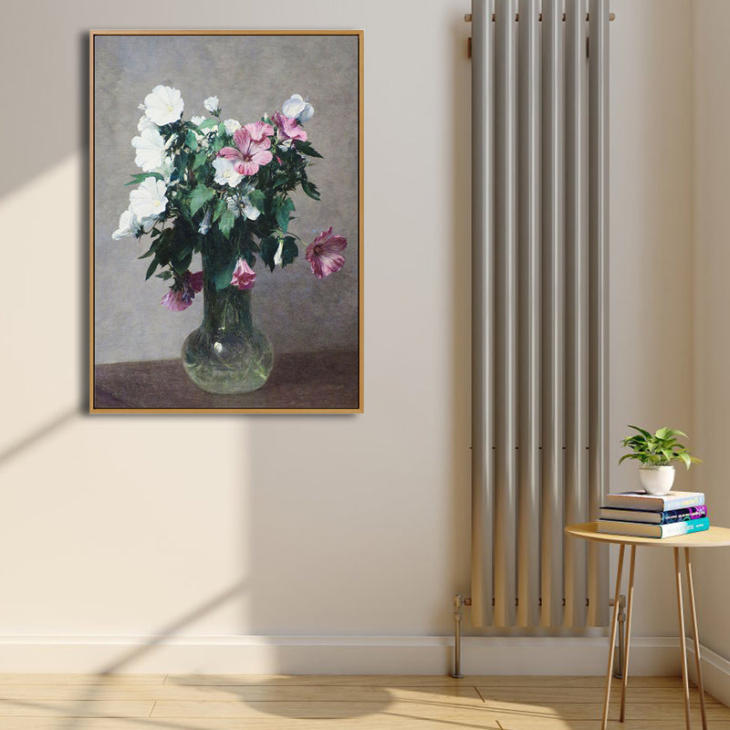Beautiful Vase of Flowers Art Print Bedroom Still Life Painting in Green, Multiple Sizes Available - Green - Clearhalo - 'Arts' - 'Canvas Art' - 1809925