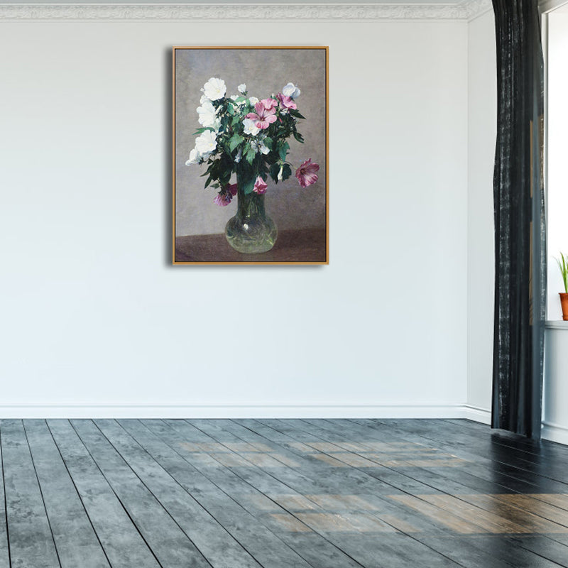 Beautiful Vase of Flowers Art Print Bedroom Still Life Painting in Green, Multiple Sizes Available - Clearhalo - 'Arts' - 'Canvas Art' - 1809927