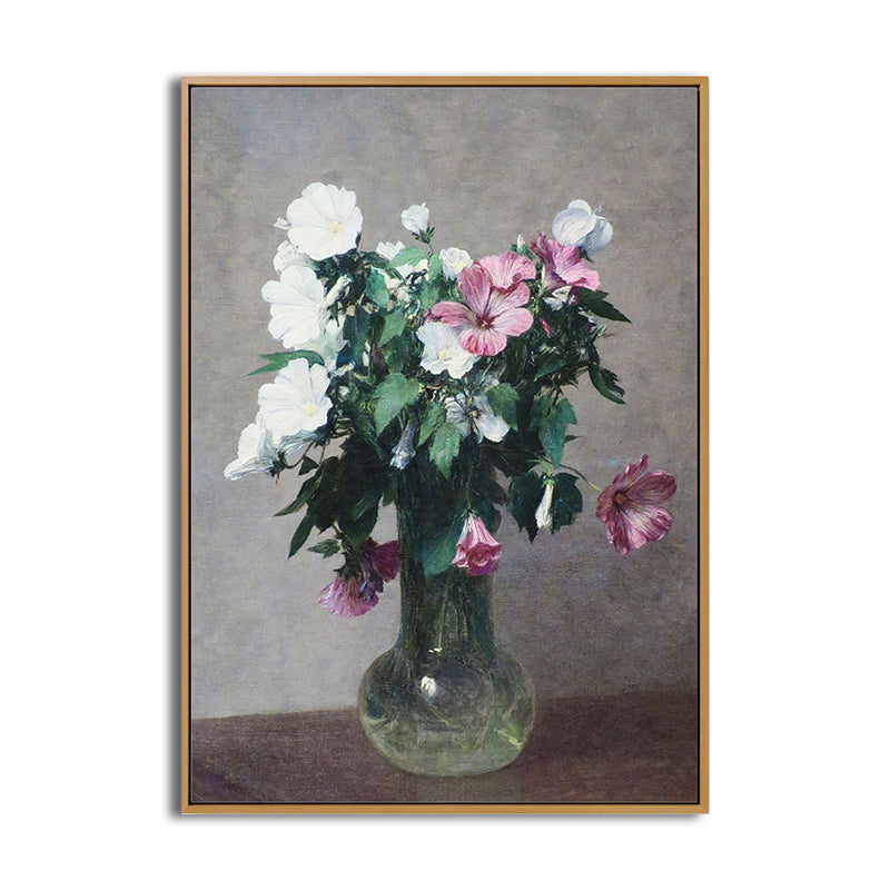 Beautiful Vase of Flowers Art Print Bedroom Still Life Painting in Green, Multiple Sizes Available - Clearhalo - 'Arts' - 'Canvas Art' - 1809928