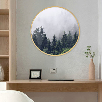 Modern Foggy Mountain Wall Art Canvas Textured Pastel Color Painting for Sitting Room Green Clearhalo 'Art Gallery' 'Canvas Art' 'Contemporary Art Gallery' 'Modern' Arts' 1809978