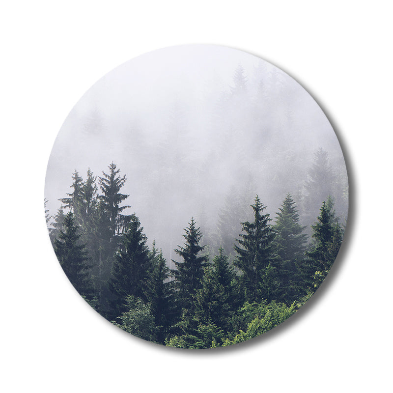 Modern Foggy Mountain Wall Art Canvas Textured Pastel Color Painting for Sitting Room Clearhalo 'Art Gallery' 'Canvas Art' 'Contemporary Art Gallery' 'Modern' Arts' 1809981