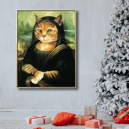 Pop Art Spoof Animal Canvas Print Dark Color Living Room Wall Decor, Multiple Sizes Brown Clearhalo 'Arts' 'Canvas Art' 1810115