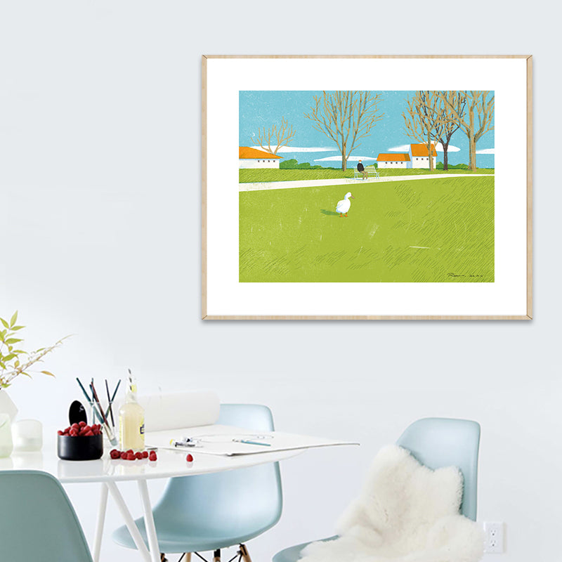 Natural Scenery Canvas Print Light Color Countryside Wall Decor for Bedroom, Multiple Sizes Clearhalo 'Art Gallery' 'Canvas Art' 'Country Art Gallery' 'French Country' 'Rustic' Arts' 1810158