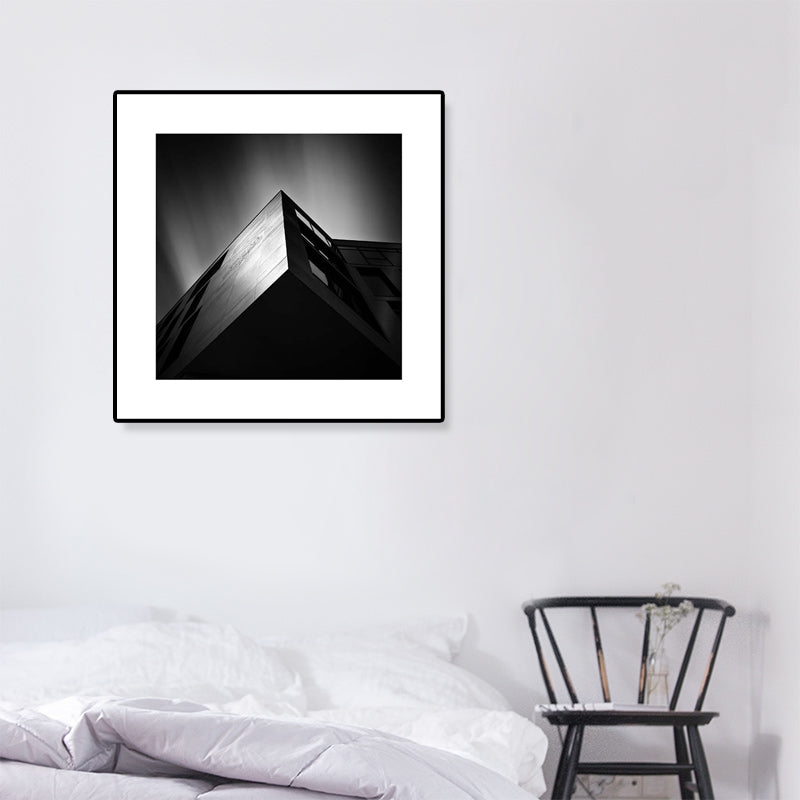 Photograph Architecture Wall Art Print in Dark Color Canvas Wall Decor, Textured Clearhalo 'Art Gallery' 'Canvas Art' 'Contemporary Art Gallery' 'Modern' Arts' 1810221