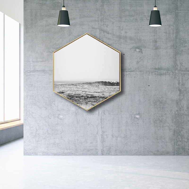 Photography Print Sea Landscape Canvas Gray Contemporary Wall Decor for Sitting Room Clearhalo 'Art Gallery' 'Canvas Art' 'Contemporary Art Gallery' 'Modern' Arts' 1810252