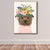 Cartoon Pet Wearing Flowers Art Print Canvas Textured Colorful Wall Decor for Nursery Brown Clearhalo 'Art Gallery' 'Canvas Art' 'Kids' Arts' 1810300