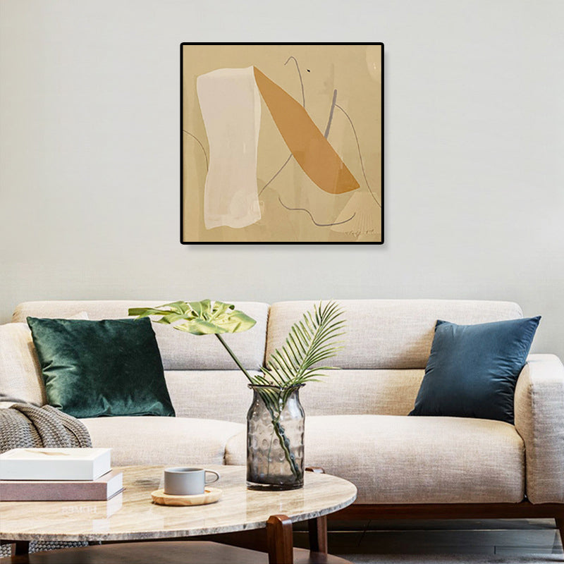 Irregular Pattern Wall Art Decor Girls Bedroom Abstract Wrapped Canvas in Pastel Color Clearhalo 'Arts' 'Canvas Art' 1810354