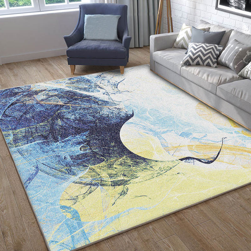 Multicolor Brushstroke Painting Pattern Rug Polyester Modern Rug Washable Anti-Slip Pet Friendly Area Rug for Living Room Clearhalo 'Area Rug' 'Modern' 'Rugs' 'Shabby Chic' Rug' 1810485