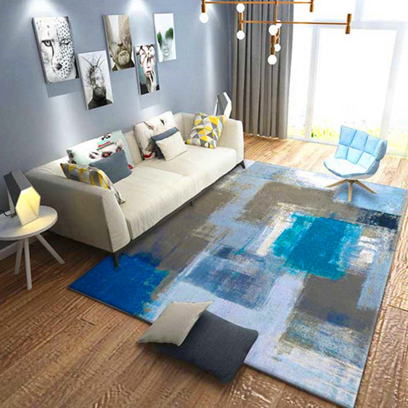 Multicolor Brushstroke Painting Pattern Rug Polyester Modern Rug Washable Anti-Slip Pet Friendly Area Rug for Living Room Clearhalo 'Area Rug' 'Modern' 'Rugs' 'Shabby Chic' Rug' 1810493