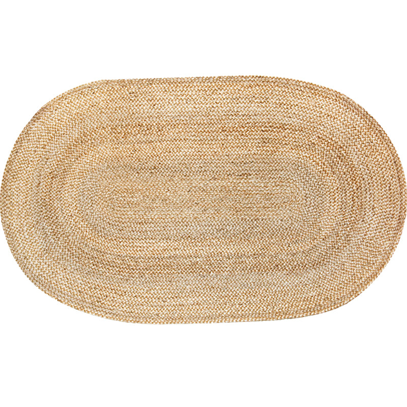 Khaki Plain Rug Jute Rural Rug Washable Anti-Slip Pet Friendly Area Rug for Living Room Clearhalo 'Area Rug' 'Rug' 1810511