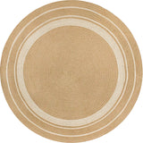 Countryside Solid Color Rug Brown Sisal Rug Non-Slip Backing Washable Pet Friendly Carpet for Home