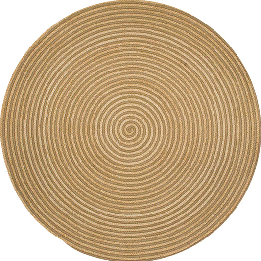 Countryside Circle Pattern Rug Brown Sisal Rug Non-Slip Backing Washable Pet Friendly Carpet for Home Clearhalo 'Area Rug' 'Rug' 1810588