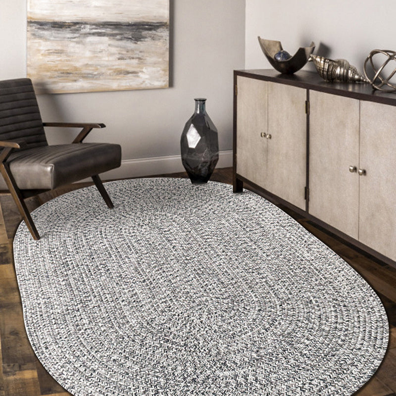 Solid Color Rug Polypropylene Rural Rug Washable Anti-Slip Pet Friendly Area Rug for Living Room Grey Clearhalo 'Area Rug' 'Rug' 1810617