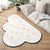 White Cloud Pattern Rug with Spots Polyester Novelty Rug Washable Anti-Slip Pet Friendly Area Rug for Bedroom Yellow Clearhalo 'Area Rug' 'Casual' 'Rugs' Rug' 1810684
