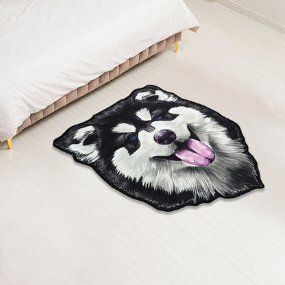 Creative Brown Contemporary Rug Polyester Dog Pattern Rug Washable Pet Friendly Non-Slip Carpet for Nursery Black Clearhalo 'Area Rug' 'Rug' 1810696