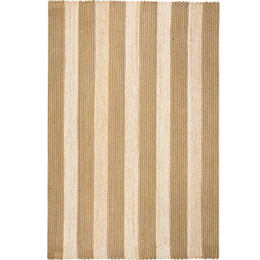Countryside Striped Pattern Rug Brown and Khaki Sisal Rug Non-Slip Backing Washable Pet Friendly Carpet for Home Clearhalo 'Area Rug' 'Rug' 1810733