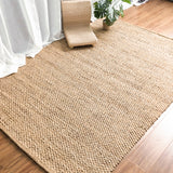 Brown Plain Rug Jute Rural Rug Washable Anti-Slip Pet Friendly Area Rug for Living Room Clearhalo 'Area Rug' 'Rug' 1810772