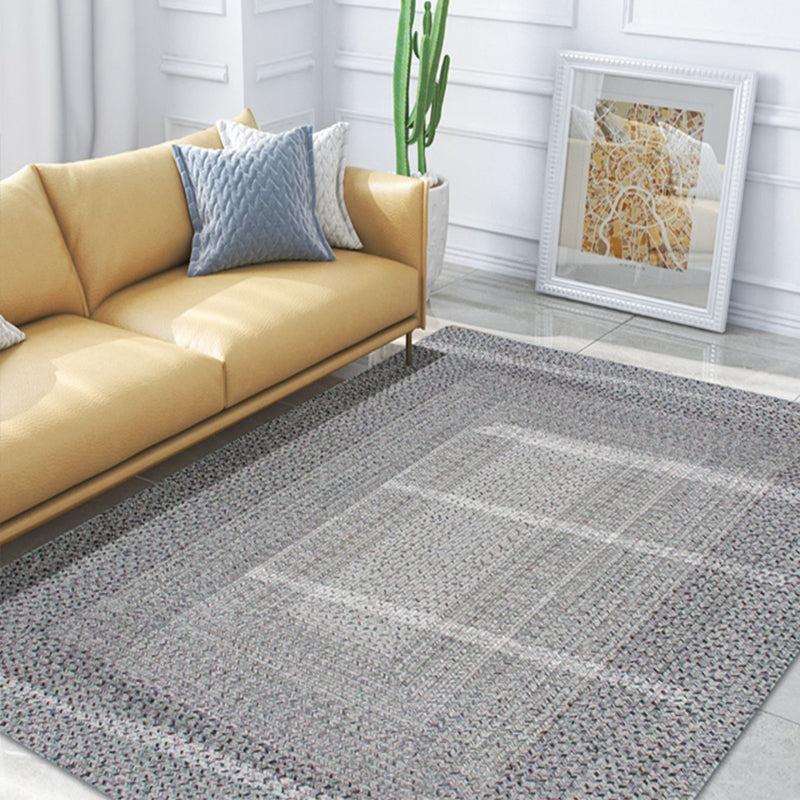 Countryside Geometric Pattern Rug Grey and Black Polypropylene Rug Non-Slip Backing Washable Pet Friendly Carpet for Home Clearhalo 'Area Rug' 'Rug' 1810777