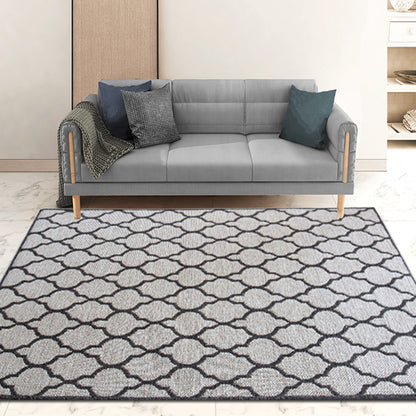 Brown Geometric Ogee Pattern Rug Jute Rural Rug Washable Anti-Slip Pet Friendly Area Rug for Living Room Light Brown Clearhalo 'Area Rug' 'Rug' 1810795