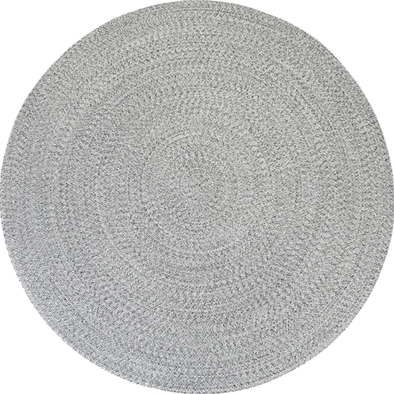 Grey Plain Rug Jute Countryside Rug Washable Pet Friendly Reversible Carpet for Living Room Clearhalo 'Area Rug' 'Rug' 1810829