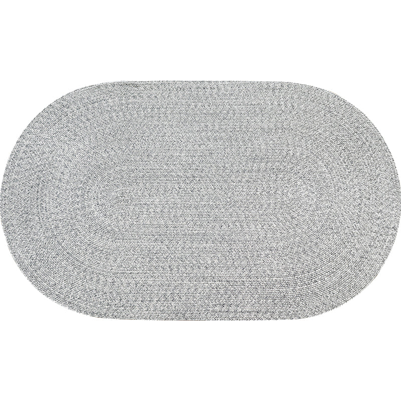 Grey Plain Rug Jute Countryside Rug Washable Pet Friendly Reversible Carpet for Living Room Clearhalo 'Area Rug' 'Rug' 1810852