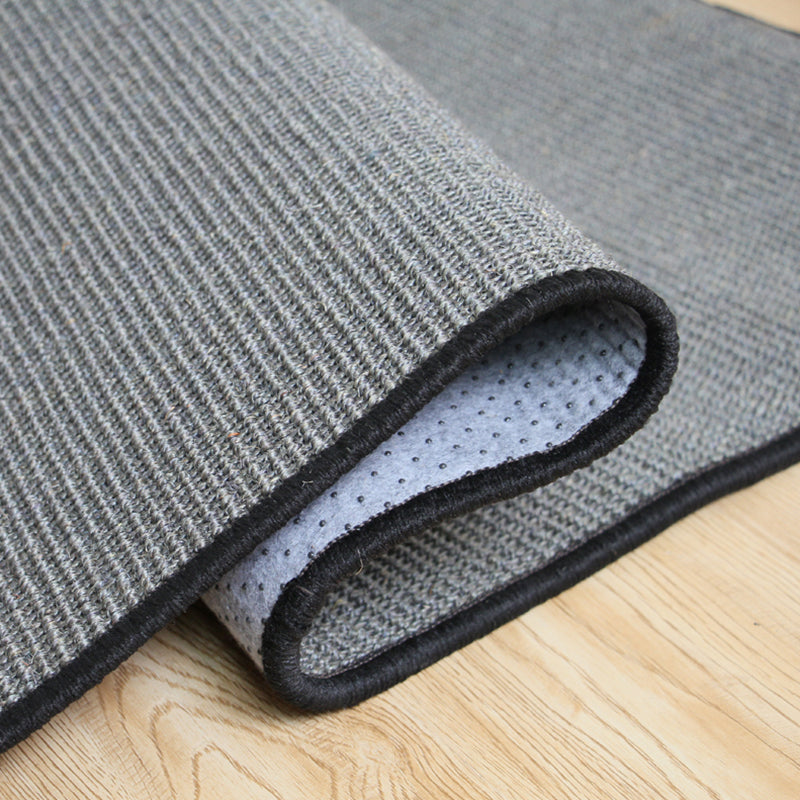 Grey Plain Rug Jute Countryside Rug Washable Pet Friendly Anti-Slip Backing Carpet for Living Room Clearhalo 'Area Rug' 'Rug' 1810871
