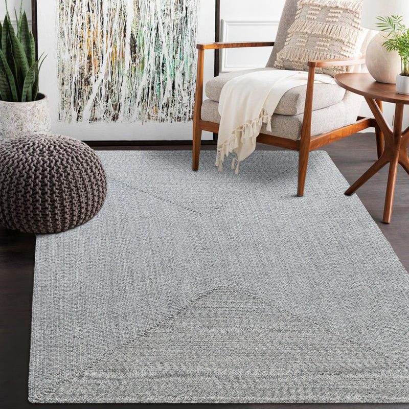 Casual Rustic Rug Silver Grey Plain Rug Washable Pet Friendly Reversible Carpet for Living Room Grey 2'11" x 4'11" Clearhalo 'Area Rug' 'Rug' 1810890