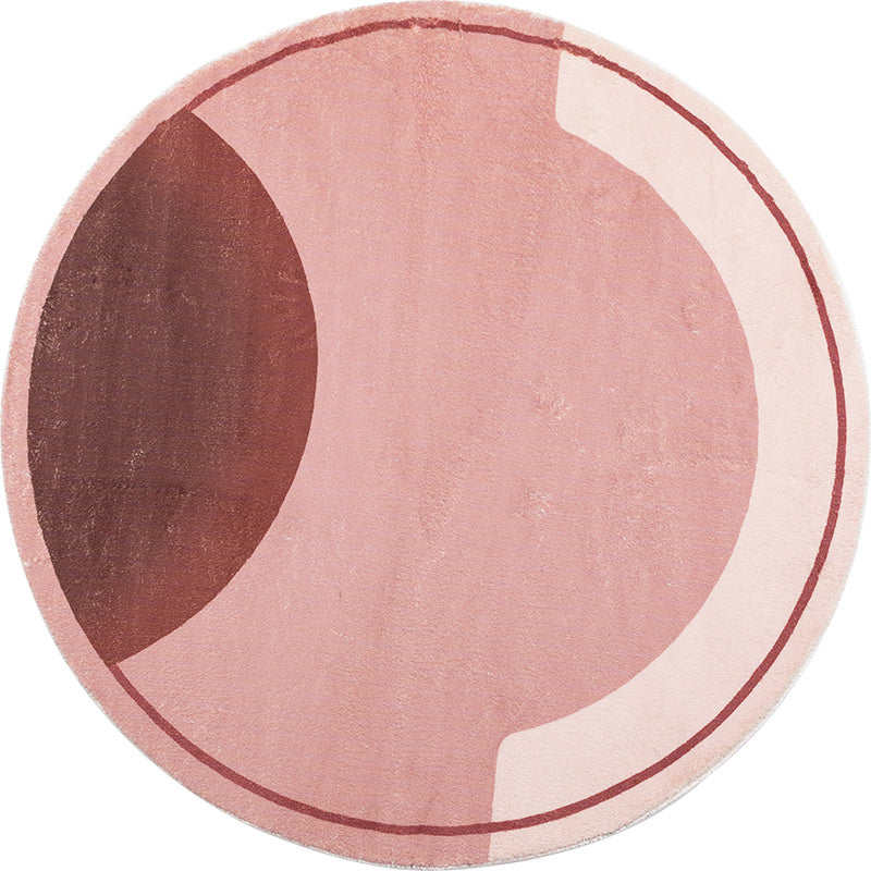 Creative Abstract Rug Red and Pink Modernism Rug Polyester Pet Friendly Washable Non-Slip Area Rug for Bedroom Clearhalo 'Area Rug' 'Rug' 1810922